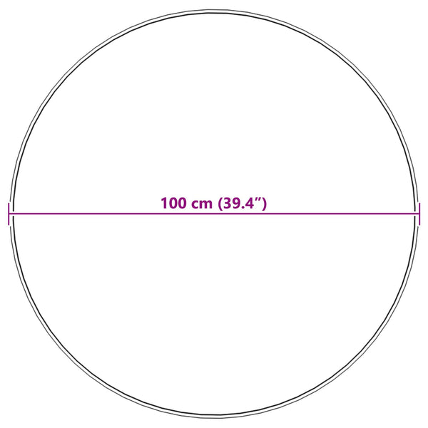 Rundes Kunstfell Teppich Grau Ø 100cm
