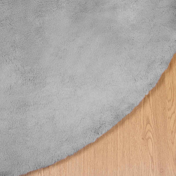 Grauer Kunstfell Teppich Ø 200cm