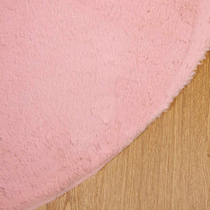 Rosa Kunstfell Teppich Ø 120 cm