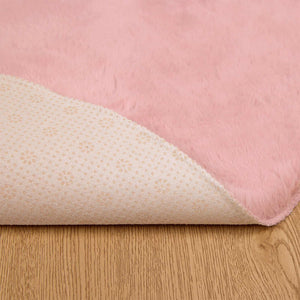 Rosa Kunstfell Teppich Ø 120 cm