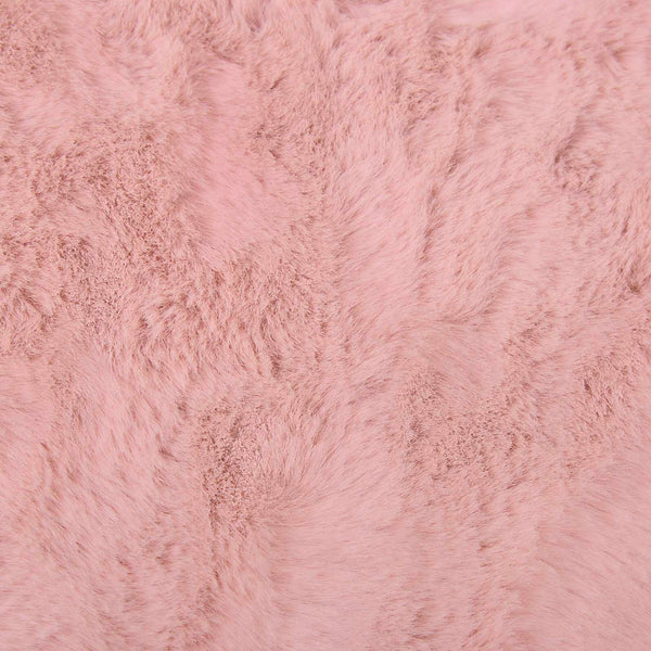 Rosa Kunstfell Teppich Ø 120 cm
