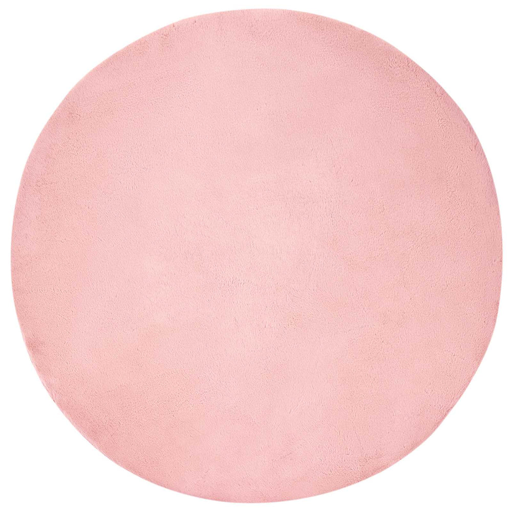 Rosa Kunstfell Teppich Ø 120 cm