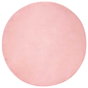 Rosa Kunstfell Teppich Ø 120 cm