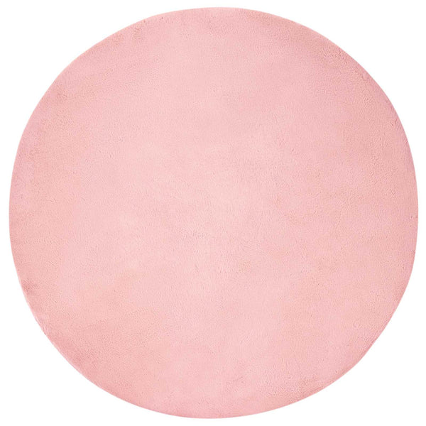 Rosa Kunstfell Teppich Ø 120 cm