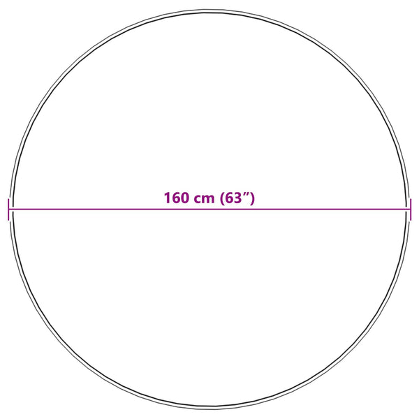 Runder Kunstfell Teppich Rosa Ø 160cm