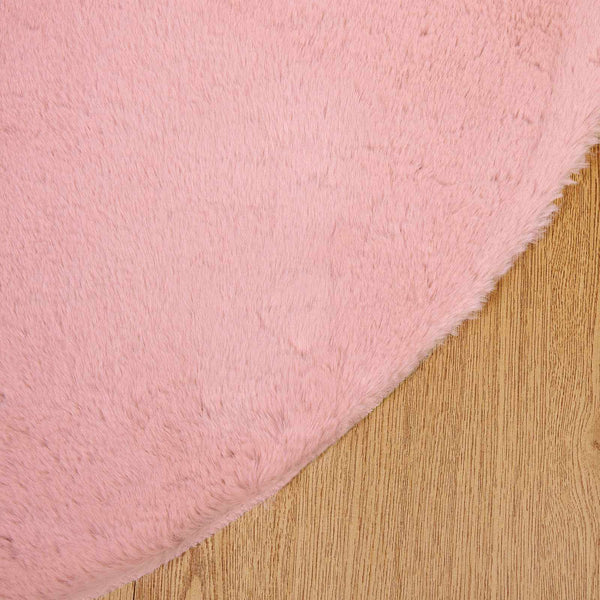 Rosa Kunstfell Teppich Ø 200cm