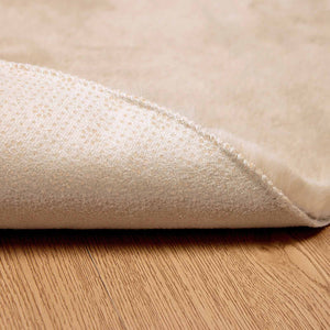 Rutschfester Kunstfell Teppich Taupe Ø 80cm