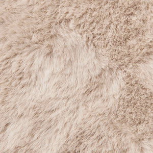 Rutschfester Kunstfell Teppich Taupe Ø 80cm