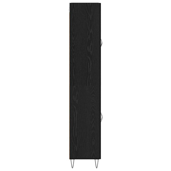 Highboard Schwarz Eichenoptik 180 cm