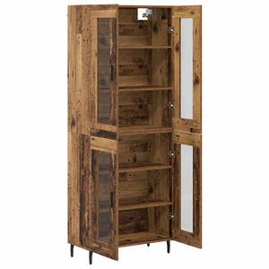 Highboard 2er-Set Altholz-Optik