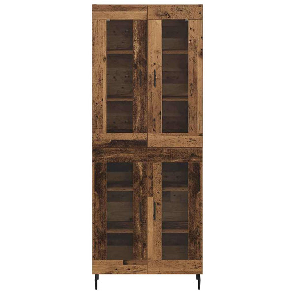 Highboard 2er-Set Altholz-Optik