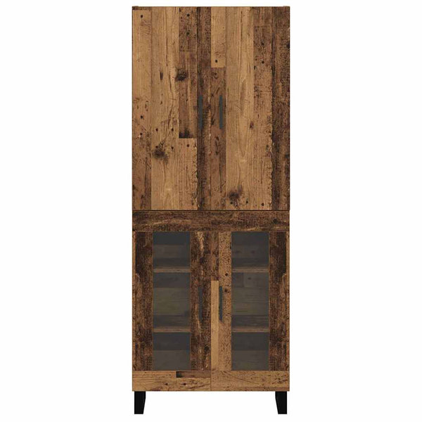 Highboard 2er Set Altholz
