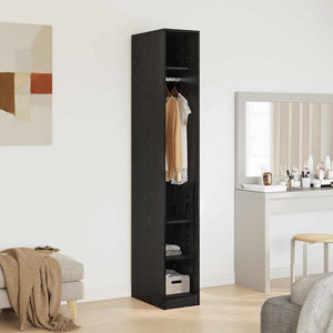 Kleiderschrank Schwarz Eichen-Optik 200cm