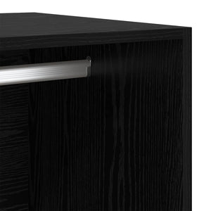 Kleiderschrank Schwarz Eichenoptik 80x50x200 cm