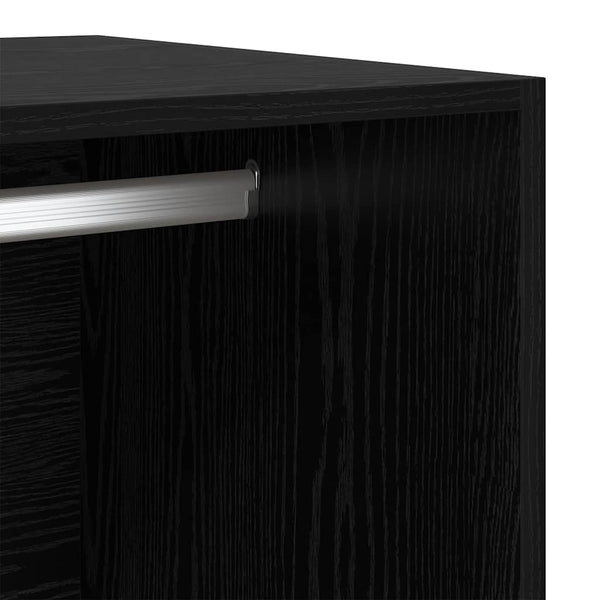 Kleiderschrank Schwarz Eichenoptik 80x50x200 cm