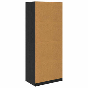 Kleiderschrank Schwarz Eichenoptik 80x50x200 cm