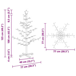 Holz Weihnachtsbaum 125cm Kiefer Natur