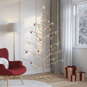 Holz Weihnachtsbaum 210cm Kiefer Natur
