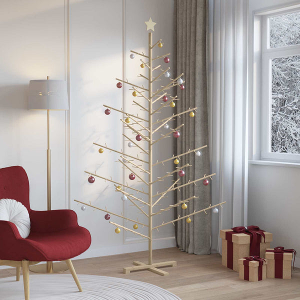 Holz Weihnachtsbaum 210cm Kiefer Natur