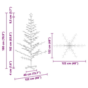 Holz Weihnachtsbaum Braun 180cm Kiefer