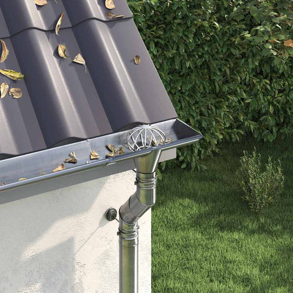 Dachrinnen Blattschutz Edelstahl Silber 8 Stk