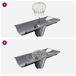 Dachrinnen Blattschutz Edelstahl Silber 160 mm 2er-Set
