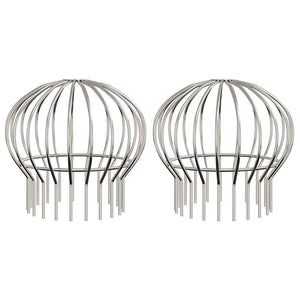 Dachrinnen Blattschutz Edelstahl Silber 160 mm 2er-Set