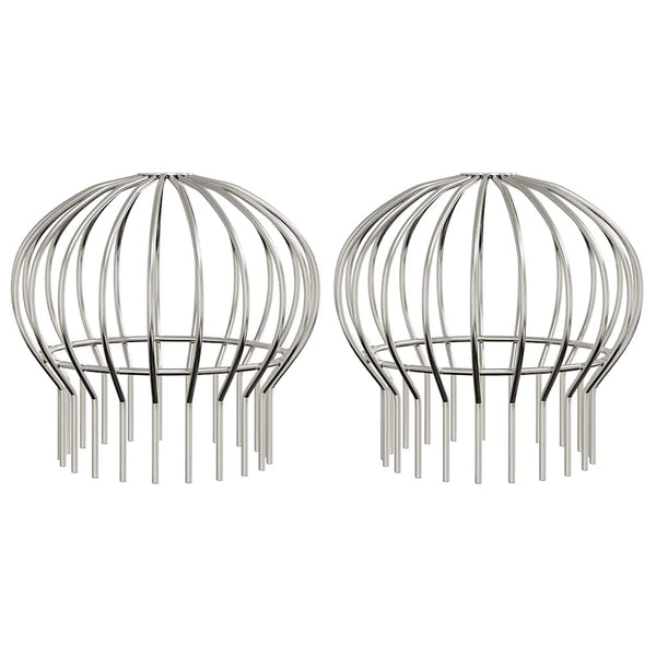 Dachrinnen Blattschutz Edelstahl Silber 160 mm 2er-Set