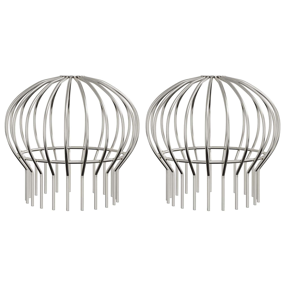 vidaXL Gutter Guard 2 pcs Silver 200 mm Stainless Steel