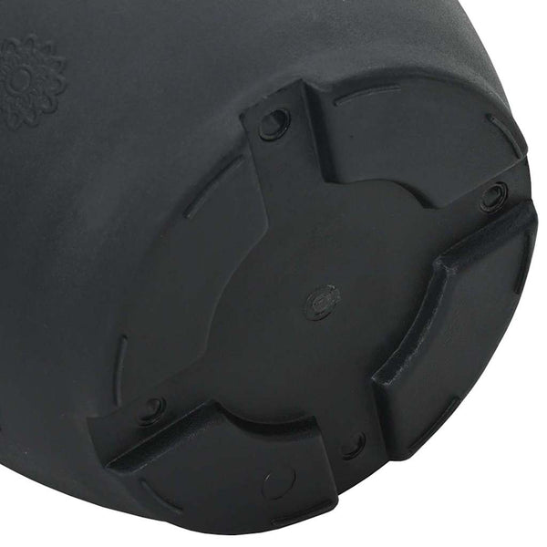 Runde Blumentöpfe Schwarz 39 cm, 6er-Set
