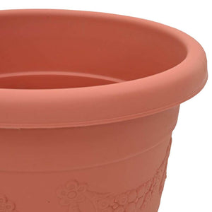 Runde Blumentöpfe Ziegelrot, 24er Set - Ø 30cm