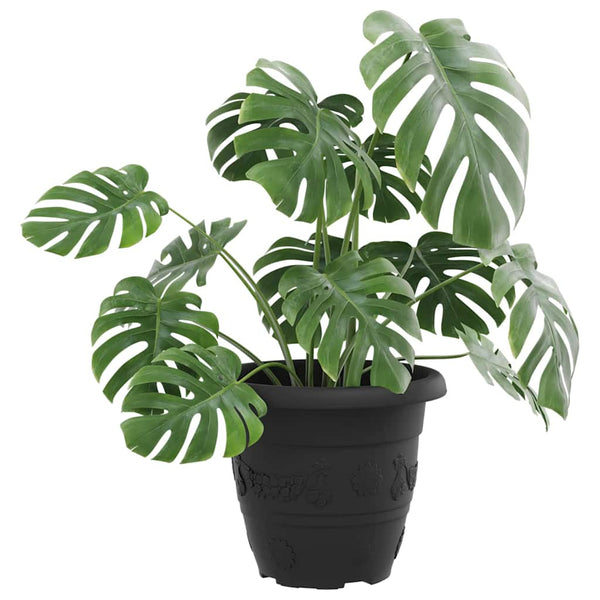 Runder Blumentopf Schwarz 24er Set Ø22cm