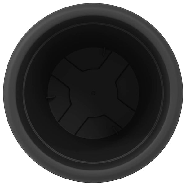 Runde Blumentöpfe Schwarz, 24er Set, Ø 26cm