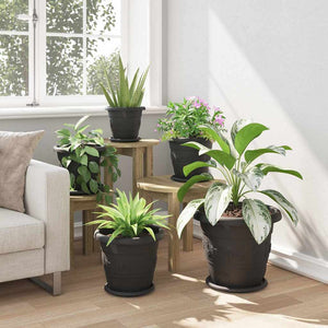 Runder Blumentopf Schwarz 24er Set Ø 30cm