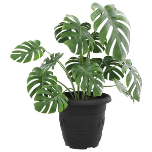Runder Blumentopf Schwarz 24er Set Ø 30cm