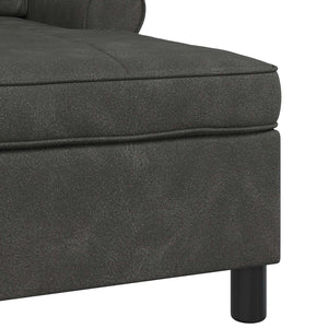 Schwarze Kunstleder Lounge Liege mit Kissen