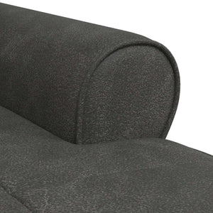Schwarze Kunstleder Lounge Liege mit Kissen