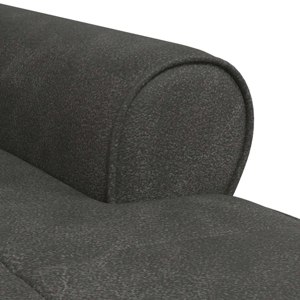 Schwarze Kunstleder Lounge Liege mit Kissen