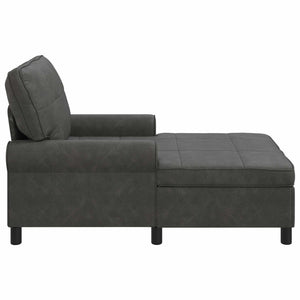 Schwarze Kunstleder Lounge Liege mit Kissen