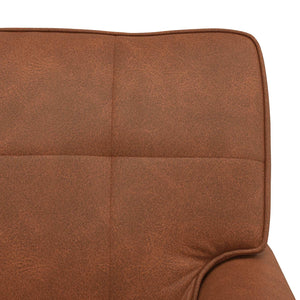 Braune Kunstleder Chaiselongue mit Kissen