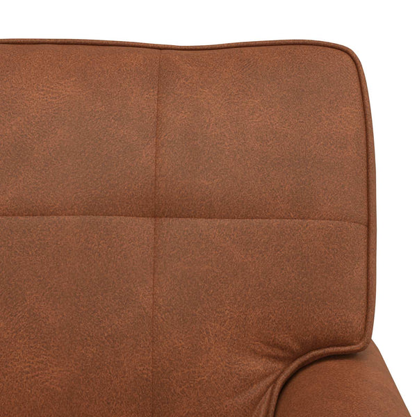 Braune Kunstleder Chaiselongue mit Kissen