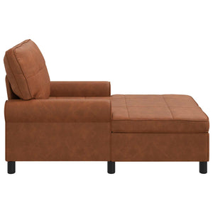 Braune Kunstleder Chaiselongue mit Kissen