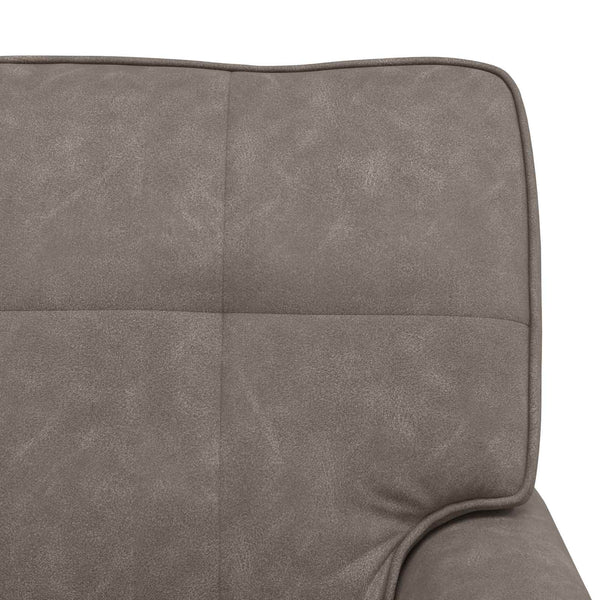 Graue Kunstleder Lounge Liege mit Kissen