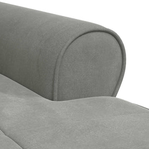 Hellgraue Samt Lounge Liege mit Kissen
