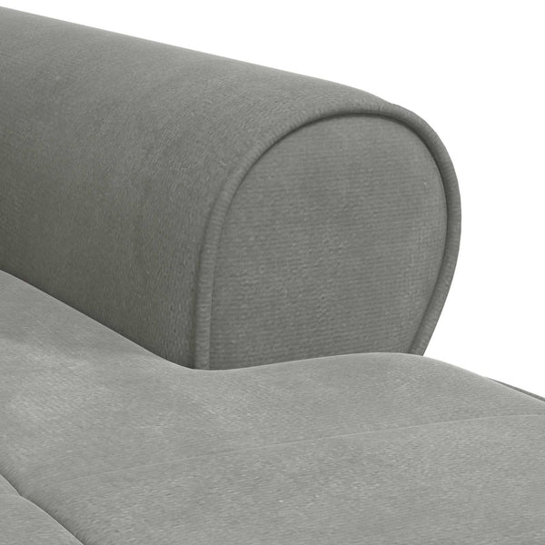 Hellgraue Samt Lounge Liege mit Kissen
