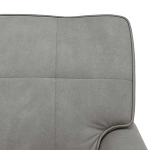 Hellgraue Samt Lounge Liege mit Kissen