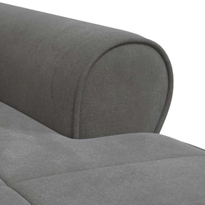 Dunkelgraue Samt Lounge Liege mit Kissen