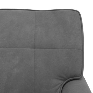 Dunkelgraue Samt Lounge Liege mit Kissen
