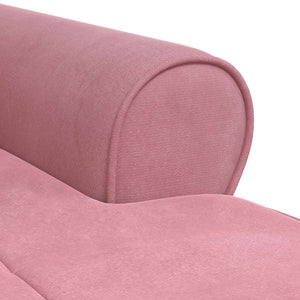 Rosa Samt Lounge Liege mit Kissen