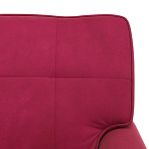 Weinrote Samt Lounge Liege mit Kissen